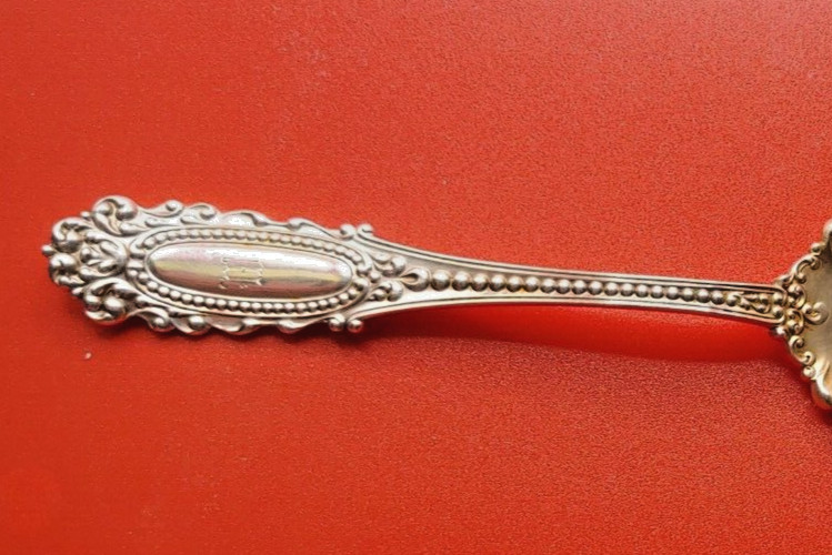 antique Eugenie Pierced Serving Fork Sterling Silver Watson (Mechanics mark) “W”