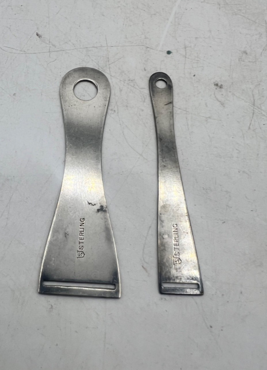 Antique Sterling Silver Bodkins Pair