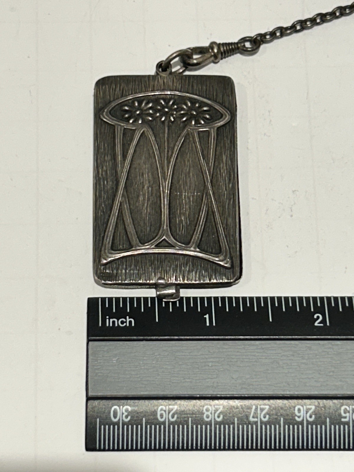 FINE VICTORIAN SOLID 800 SILVER ART NOUVEAU CHATELAINE GERMAN SIGNED EXCELLENT