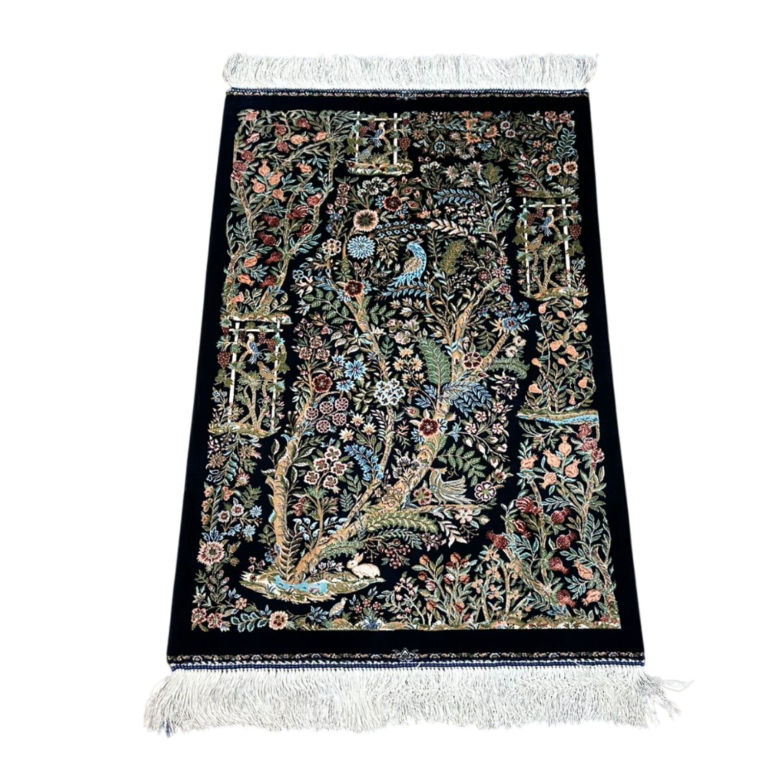 Luxury Pictorial Silk Rug or Wall Hanging Carpet 2×3 ft