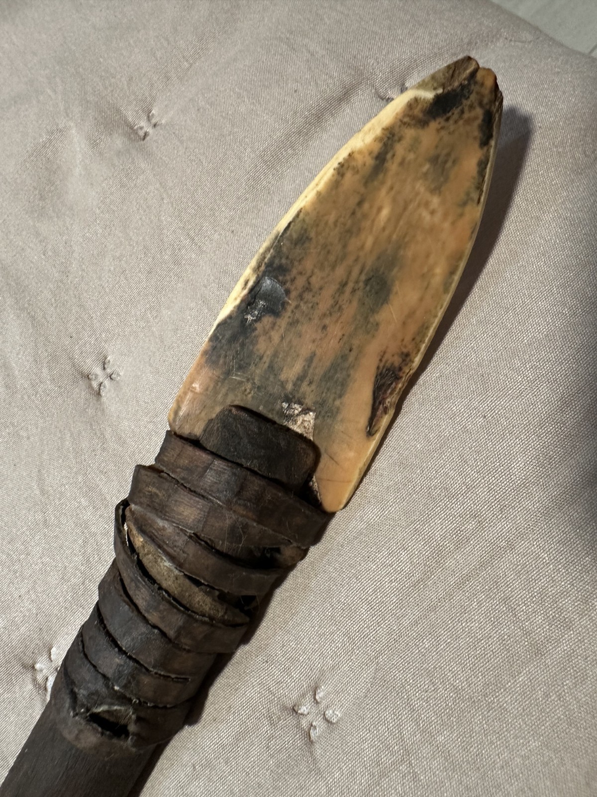 RARE Antique Inuit , Eskimo Native American Seal spear Harpoon 5′-6″ c.1850-1900