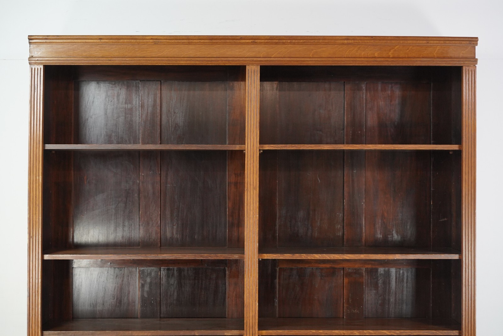Reclaimed 81.5 in. Wood Built-in Library Bookcase