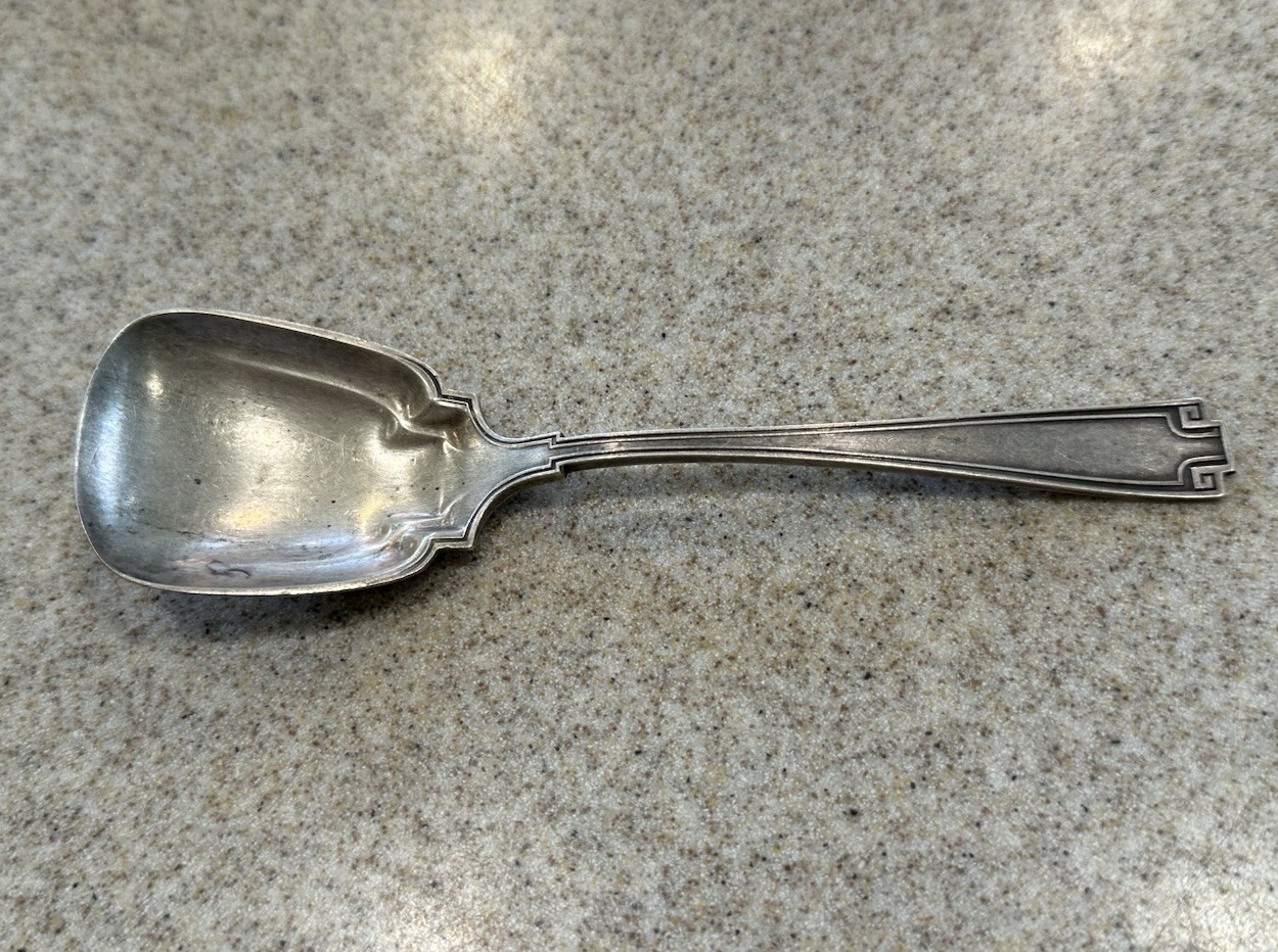 Antique Gorham Estruscan Patent 1913 Sterling Silver Sugar Preserves Spoon