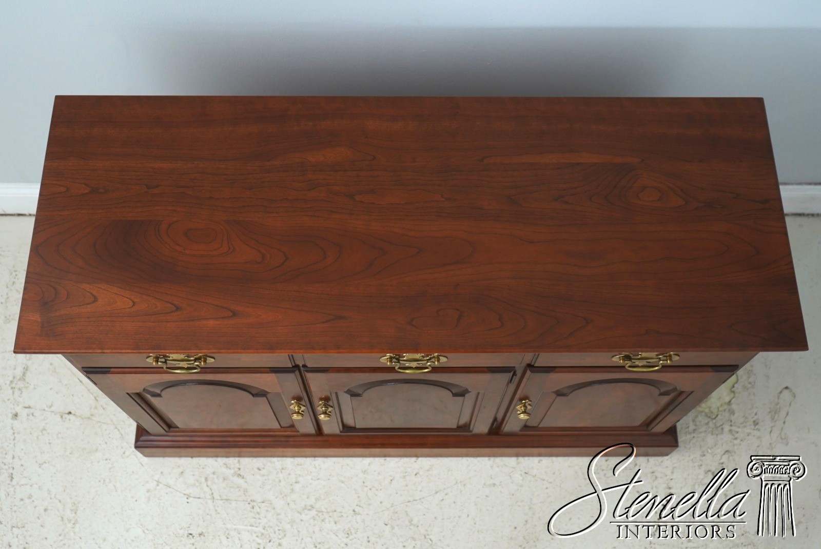 L72950: STICKLEY Solid Cherry Raised Panel Server Cabinet