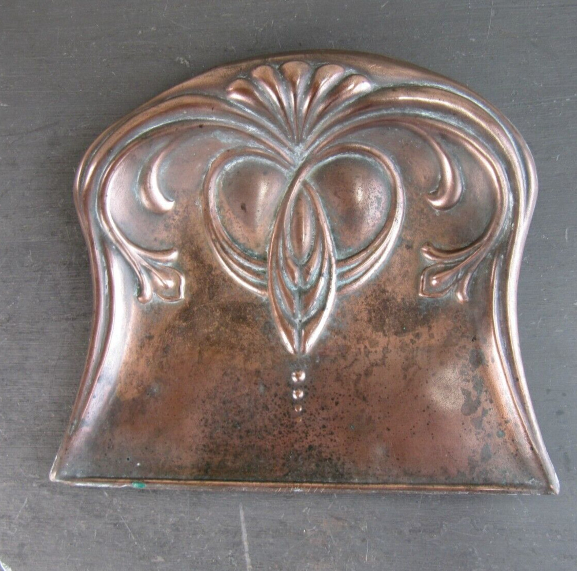 Antique Art Nouveau Copper Crumb Pan By Beldray c.1900-1910