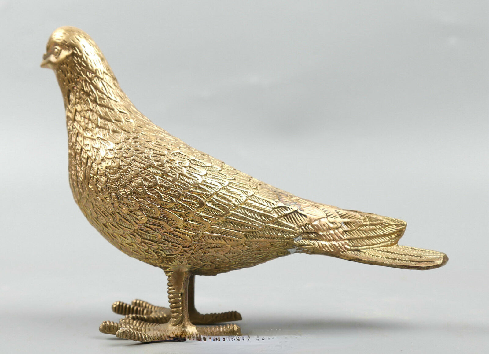 8.1″Collect Chinese Statue Fengshui Bronze Animal Peace Dove Carrier Pigeon Bird