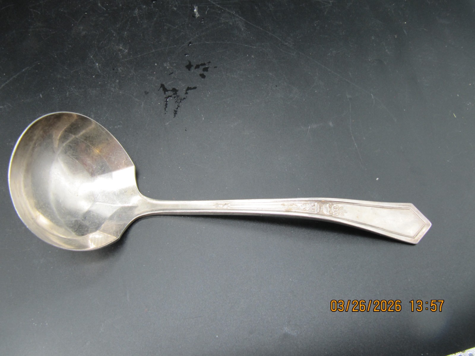 CREAM LADLE! Vintage ROGERS INTERNATIONAL silverplate: La TOURAINE pattern: EXC
