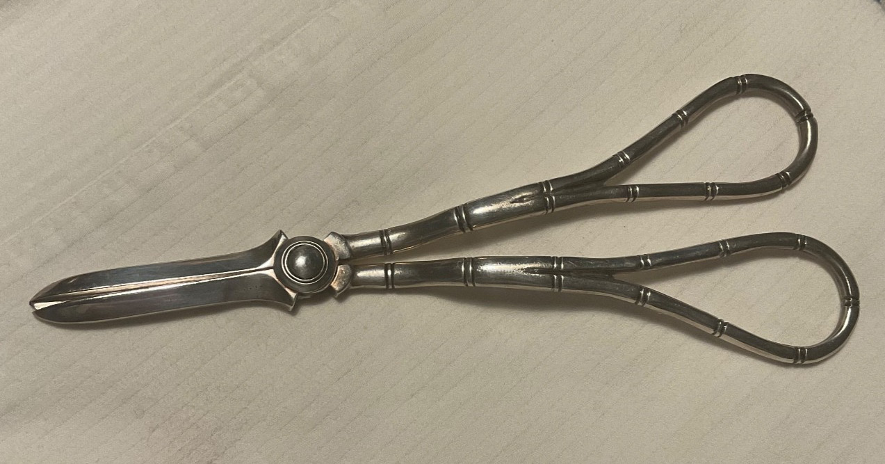 Antique British Sterling Silver Grape Shears
