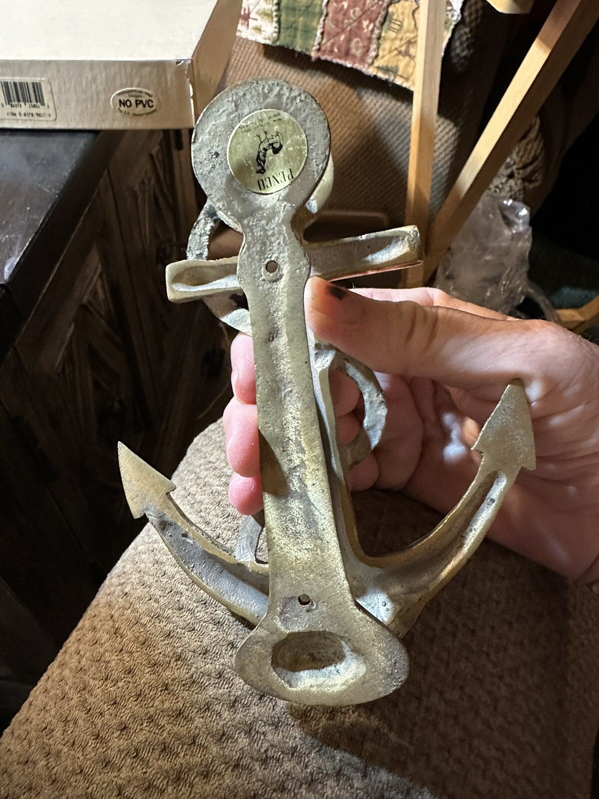 Nautical Solid Brass Anchor Ship’s Rope Design Vintage Door Knocker