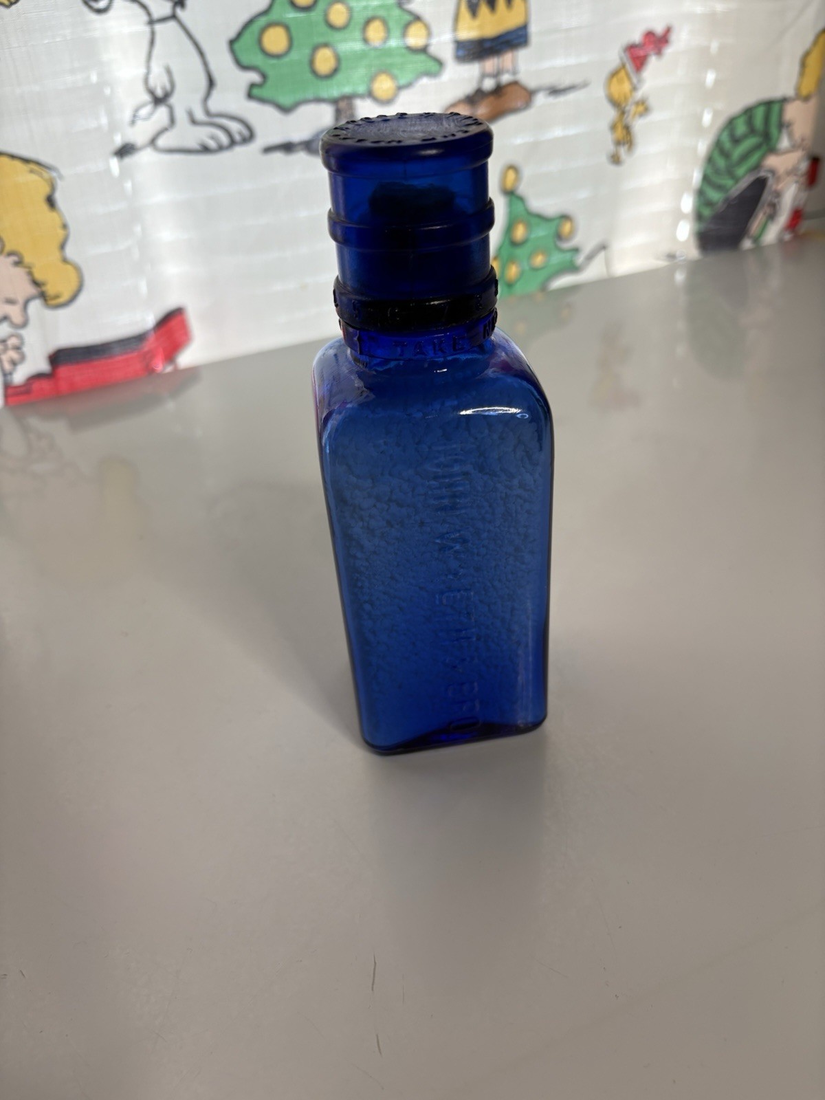 Rare-Full-John Wyeth & Bro BLUE Bottle, Medicine, Apothecary. Unopened