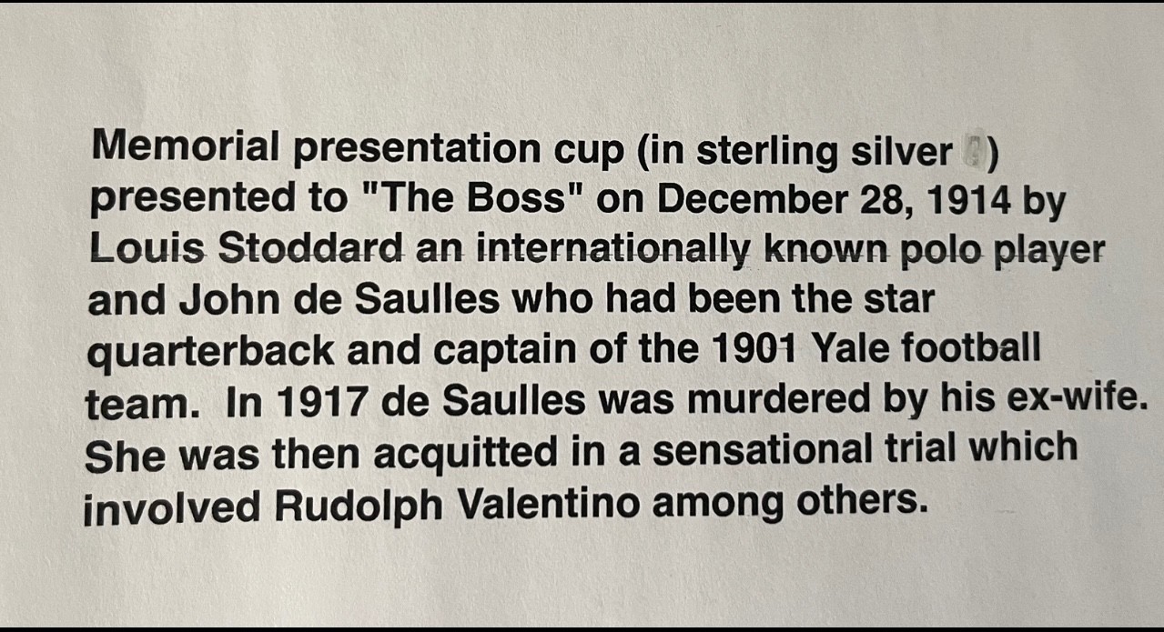 1914 Yale memorial presentation cup to “The Boss” in Sterling Silver