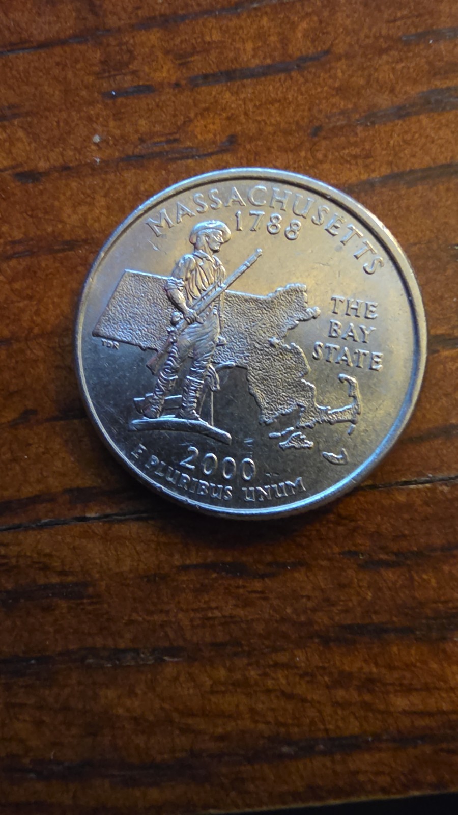 2000 Massachusetts State Quarter Philadelphia Uncirculated 25C Copper Coin