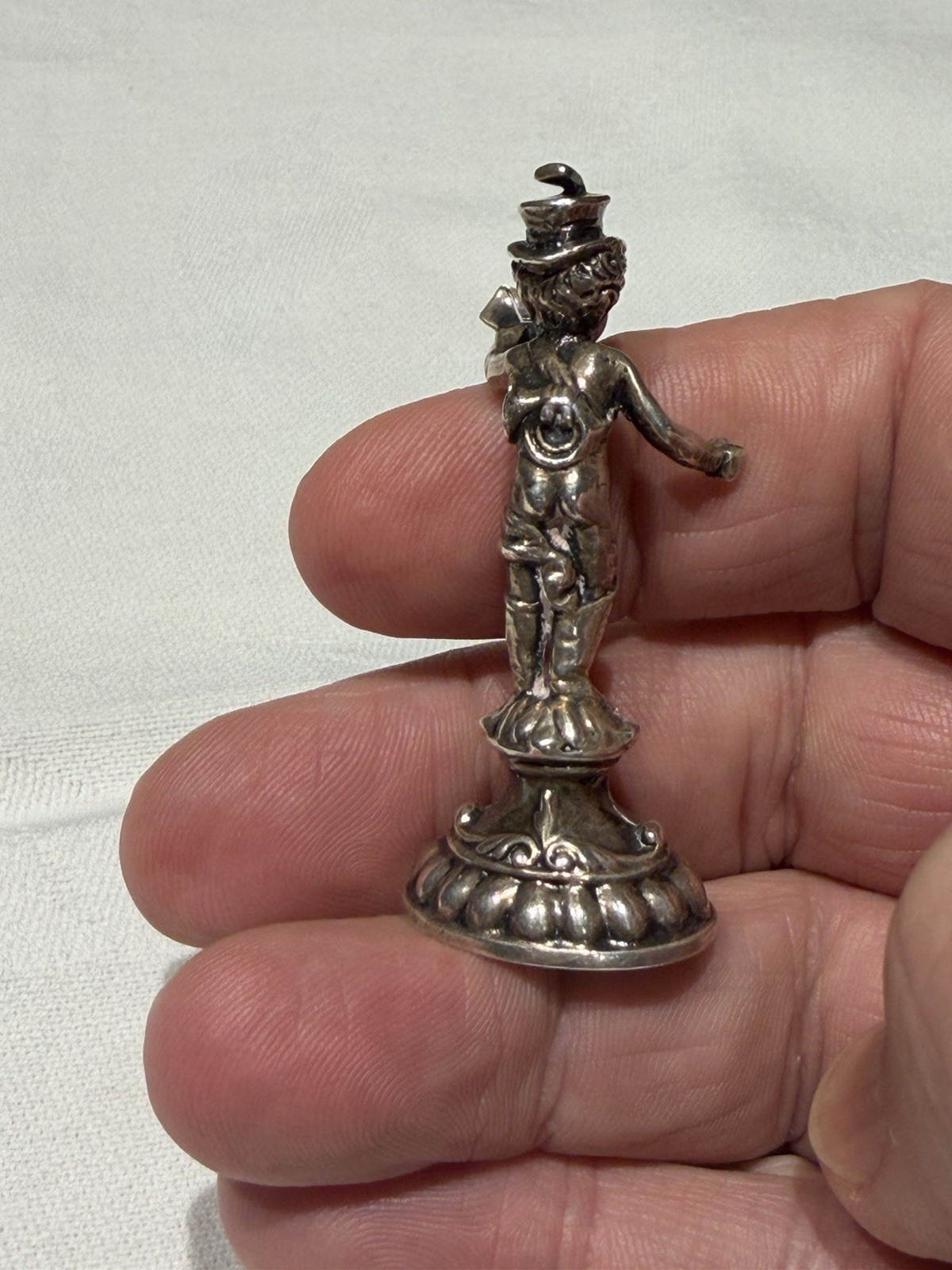 Antique Sterling Silver Desk Seal Victorian Figural Postman London c1900