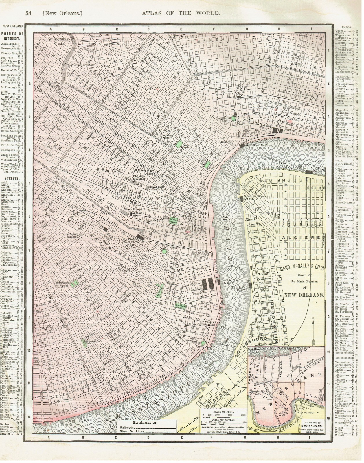 Dated 1902 Antique Color Maps of Louisiana plus City of New Orleans