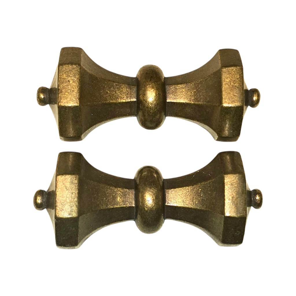 1950-60’s MCM Vintage Brass Drawer Cabinet Pulls, 3.17″ L x 1.46″ T, # P2344