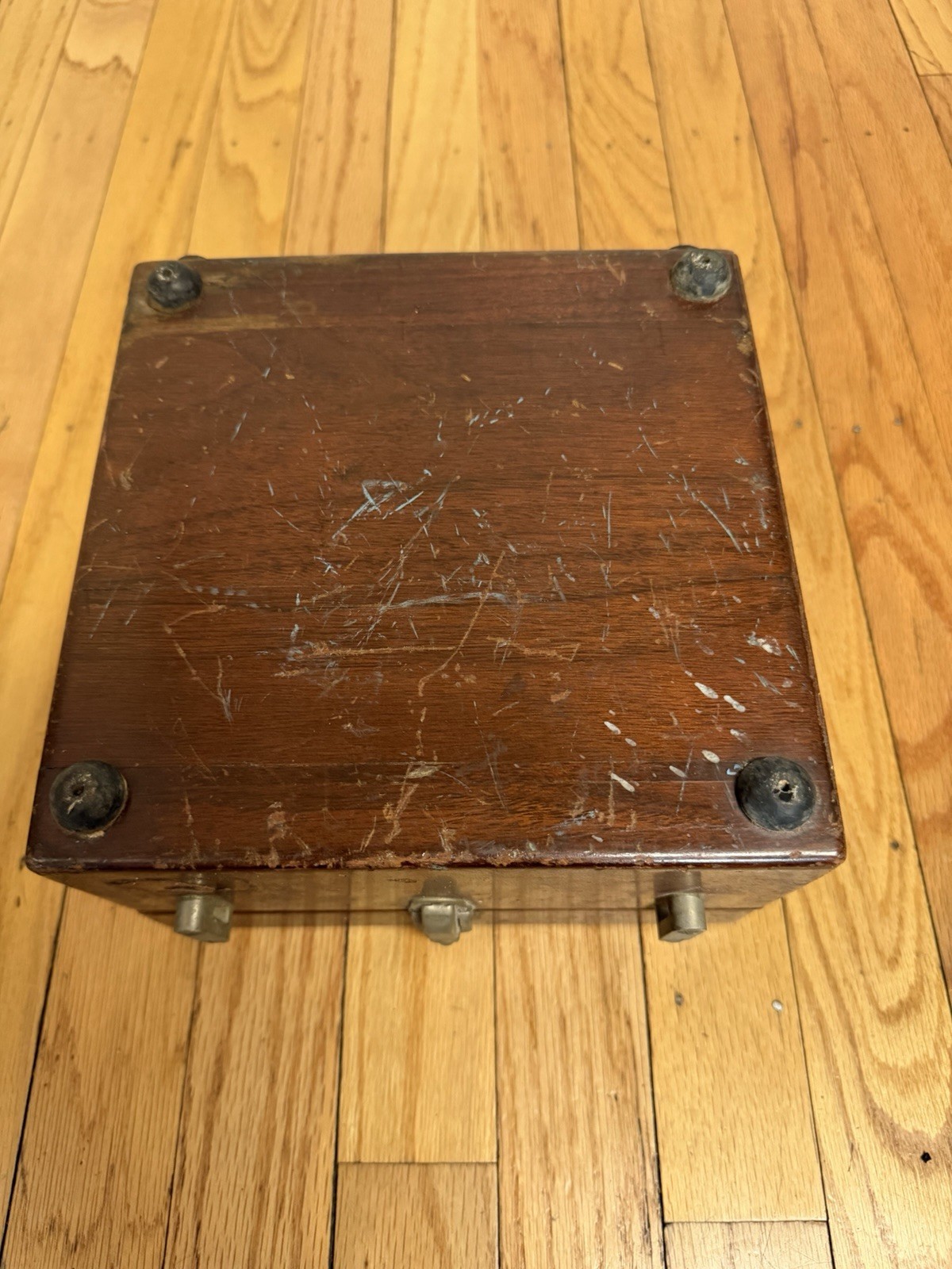 Antique Vtg GENERAL ELECTRIC Model DP-2 Voltmeter Ammeter Wood Case Steampunk