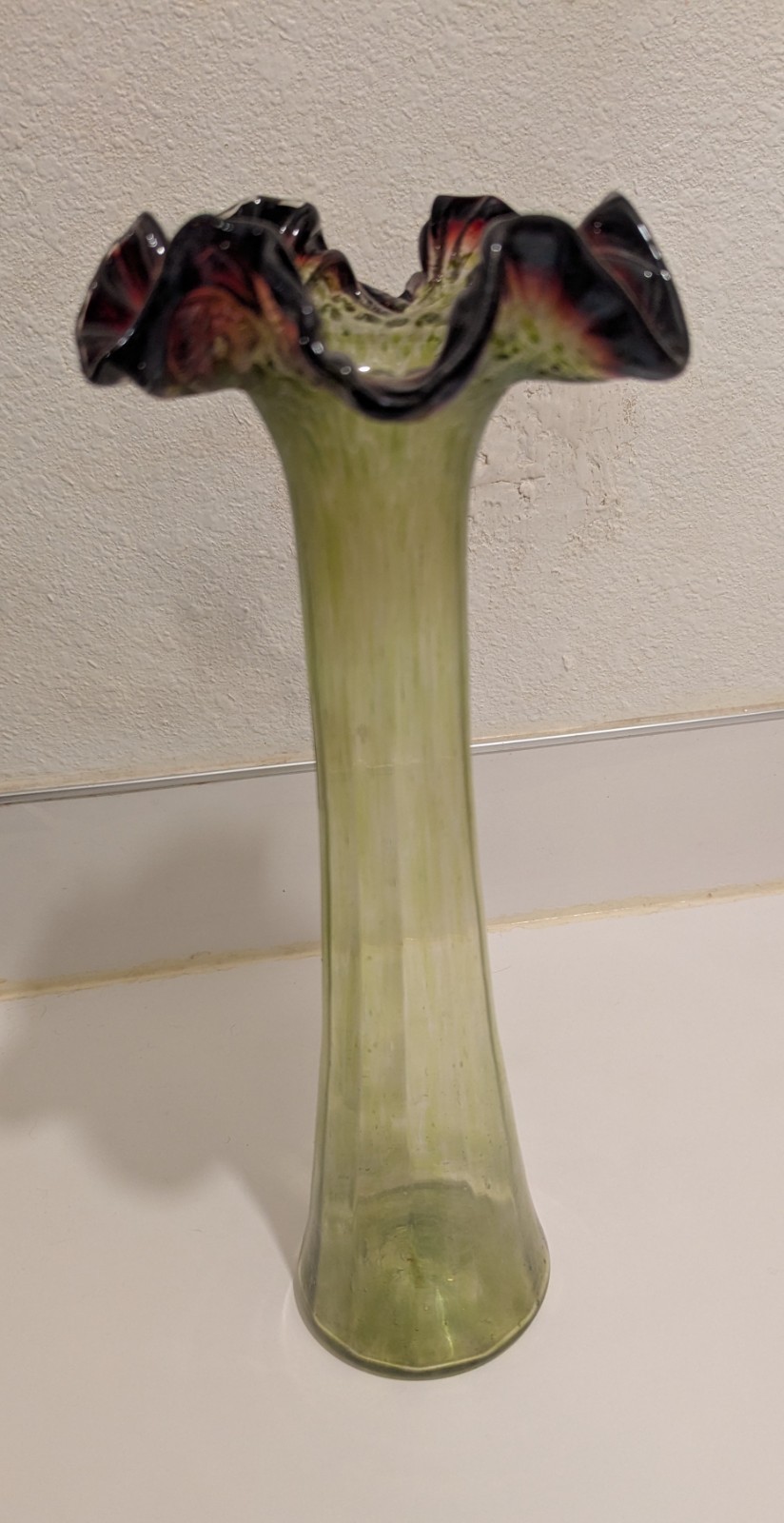 Josef Rindskopf Pepita art Nouveau (Rare) Open Bulb Vase 1900-1905 *glow*