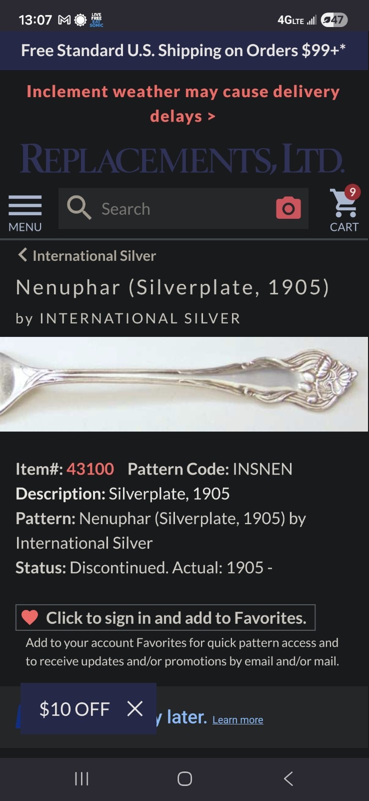 RARE Nenuphar 5 O’Clock Youth Spoon 1905 By American Silver Plate 5″ Long