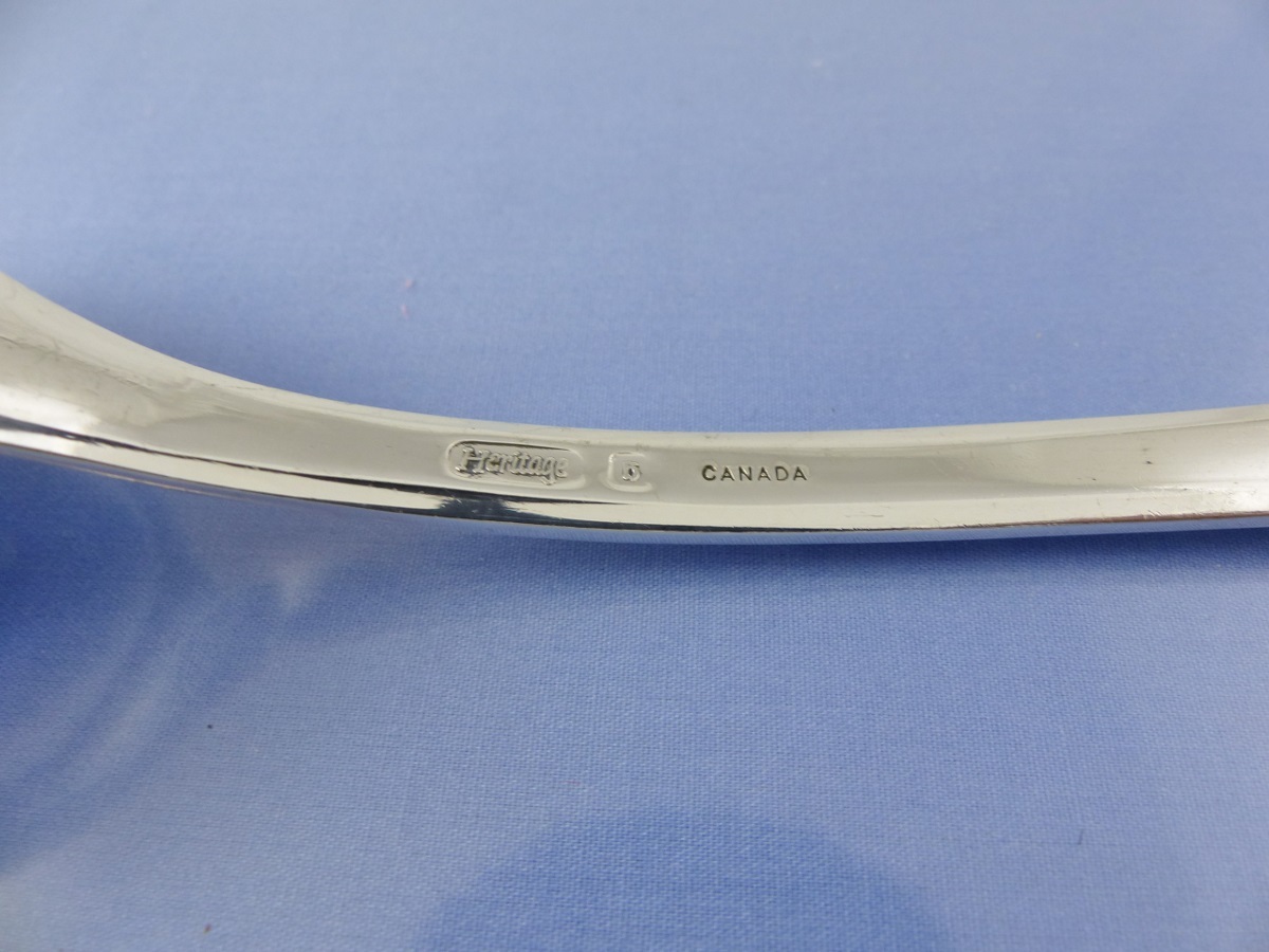 TIPPED or FIDDLE LARGE SERVING or STUFFING SPOON BY HERITAGE CANADA