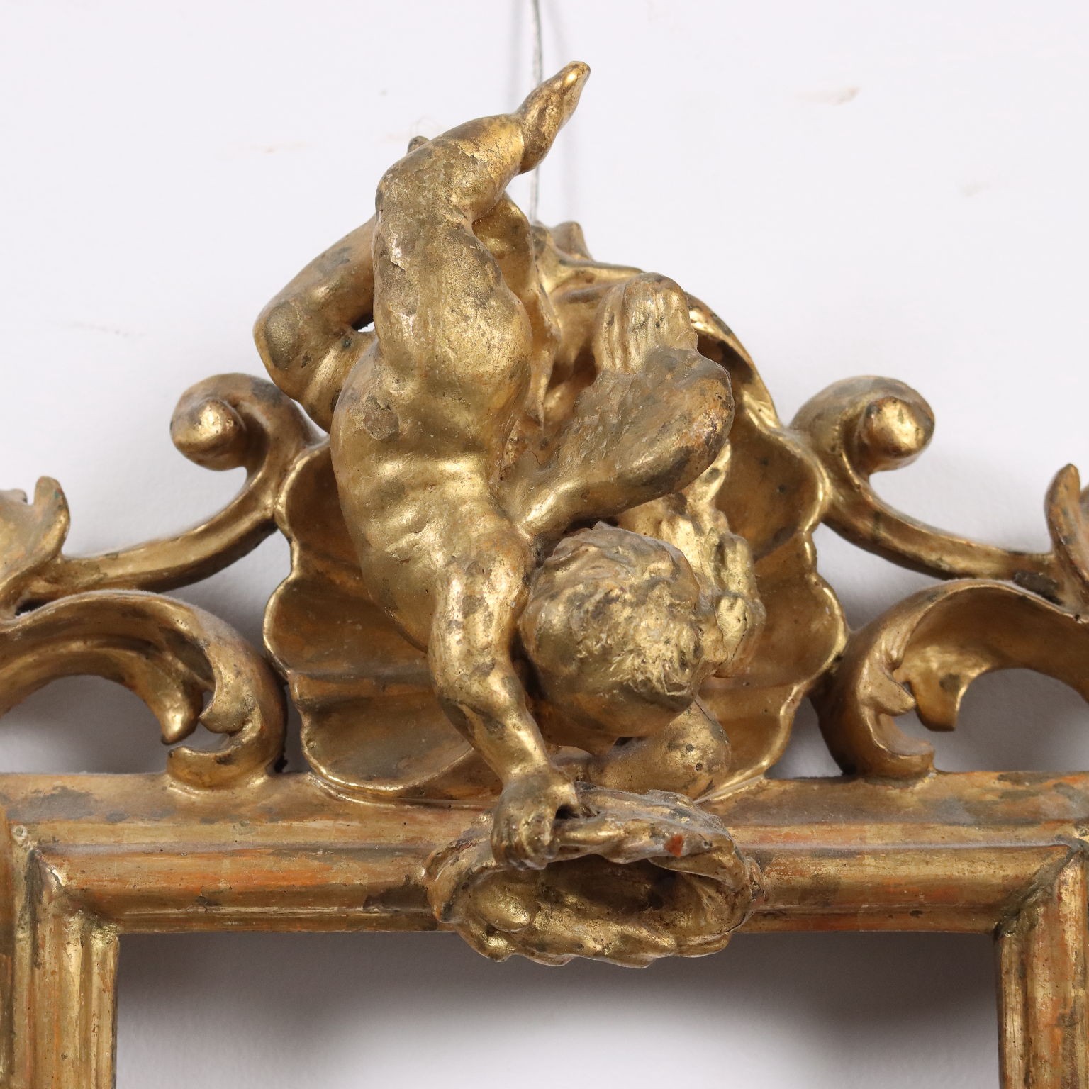 Antique Frame Baroque Style Gilded Linden Wood Italy XVIII Century Original