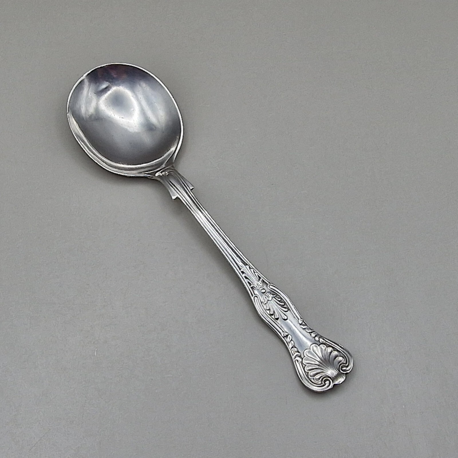 Solid Silver Kings Pattern Jam/Dessert Spoon by Cooper Brothers & Sons Ltd 1915