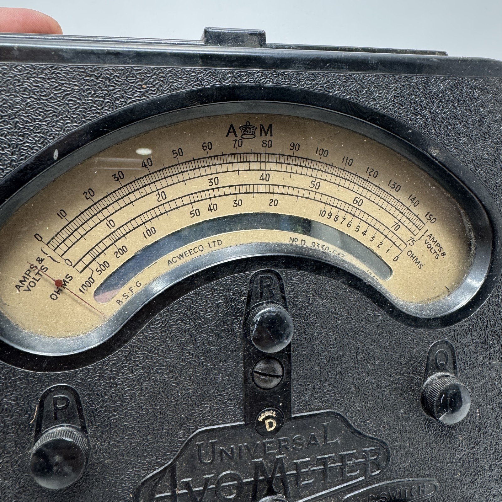 Vintage AVO Universal Avometer Testmeter Multimeter ACWECO Ltd Made in England