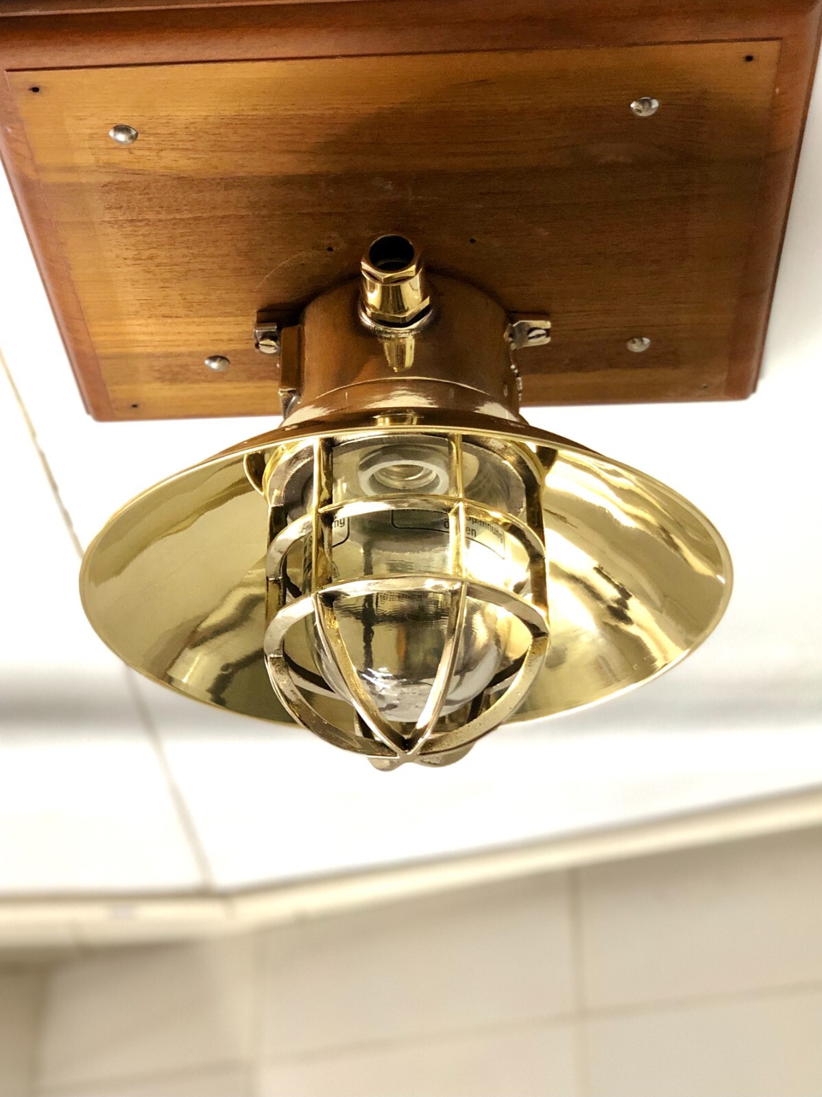 German Nautical Décor Lot of 10 Ambient Wiska Bulkhead Ceiling Light with Shade
