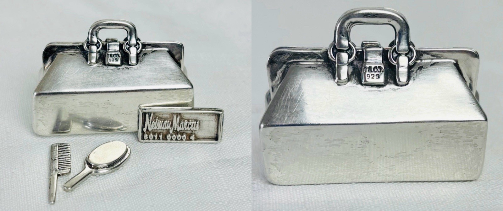 RARE Tiffany & Co Sterling Silver Doctor Bag Pill Box Trinket Purse 48g SET OF 4