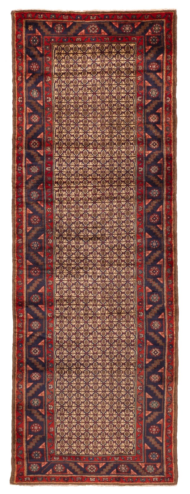 3’3″ x 9’8″ Vintage Hand-knotted Runner Rug Traditional Oriental Wool Carpet