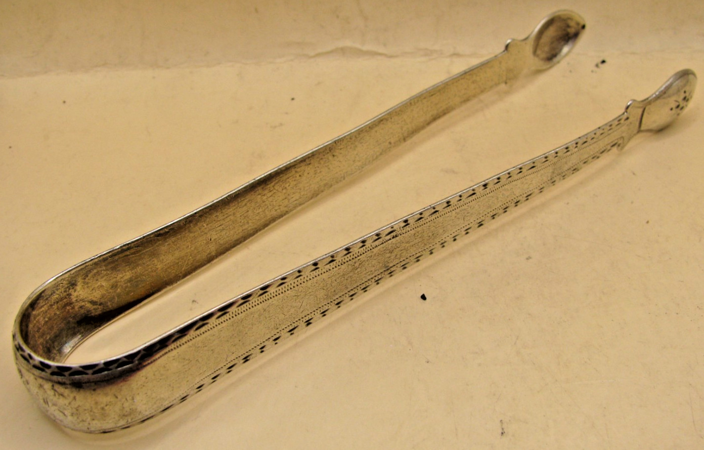Sheffield 1799 Pair Of Sterling Silver Sugar Bowl Tong / Pincers John Watson