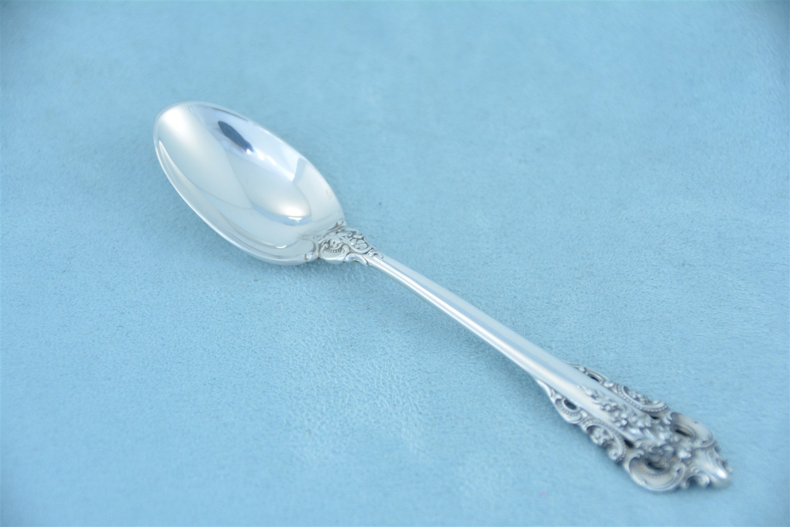 Wallace Grande Baroque Sterling Silver 4-1/8″ Demitasse Spoon No Monogram