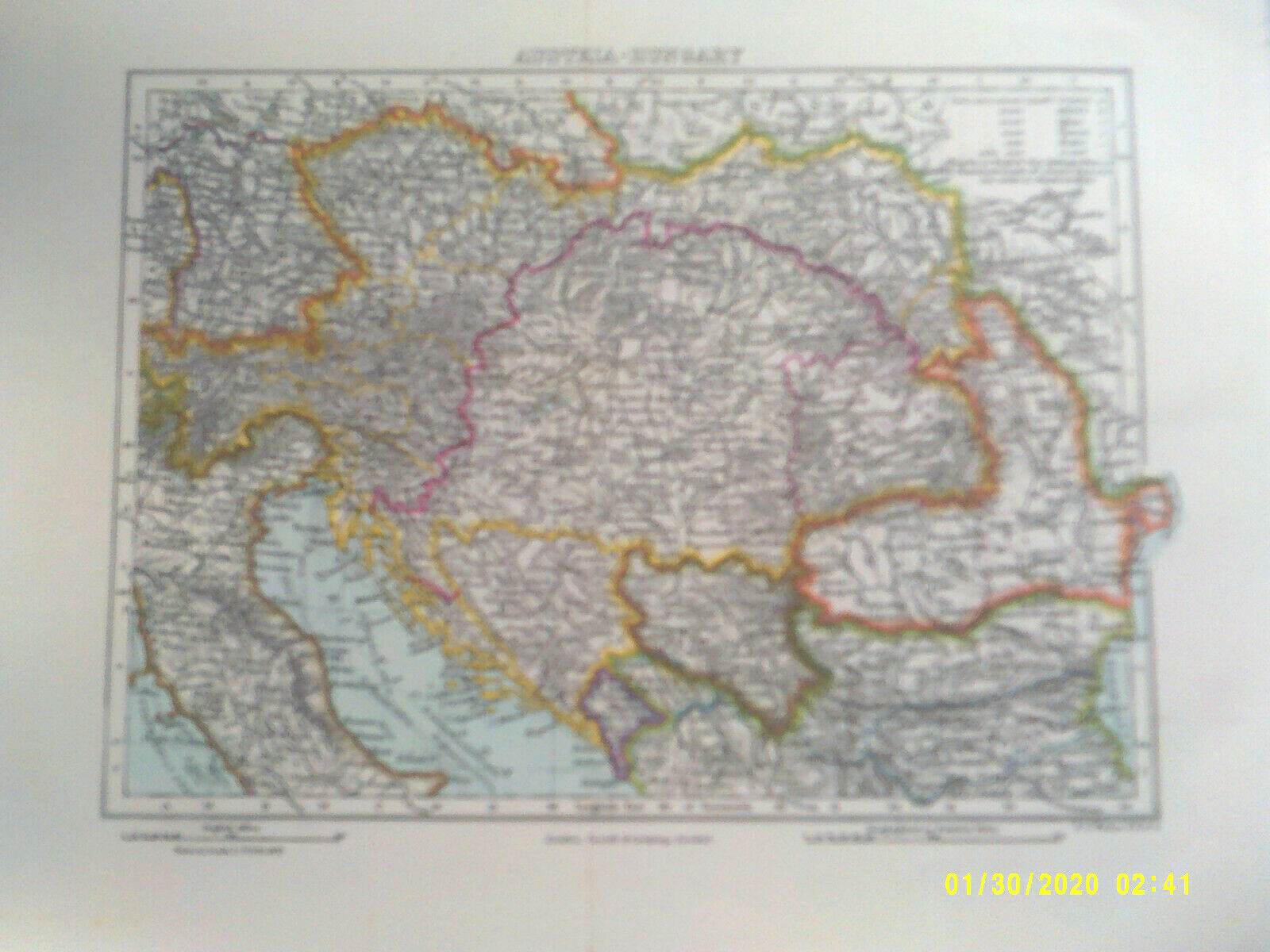 Antique Map. AUSTRIA-HUNGARY. F. S. Weller. Pub’d Cassell & Co. c1899. VG.