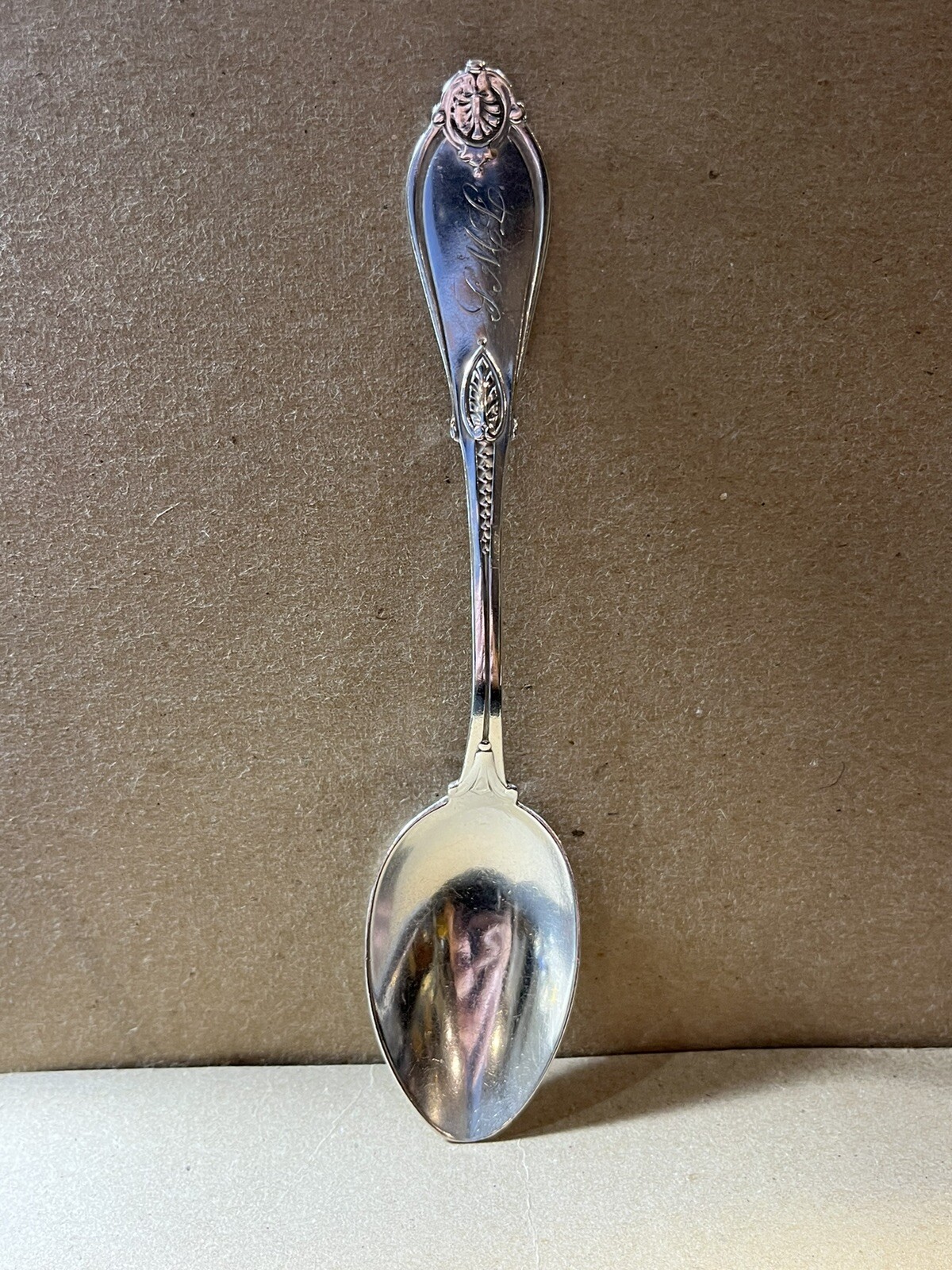 Whiting Sterling Silver Teaspoon Armor Pattern Monogrammed 22 grams. ML