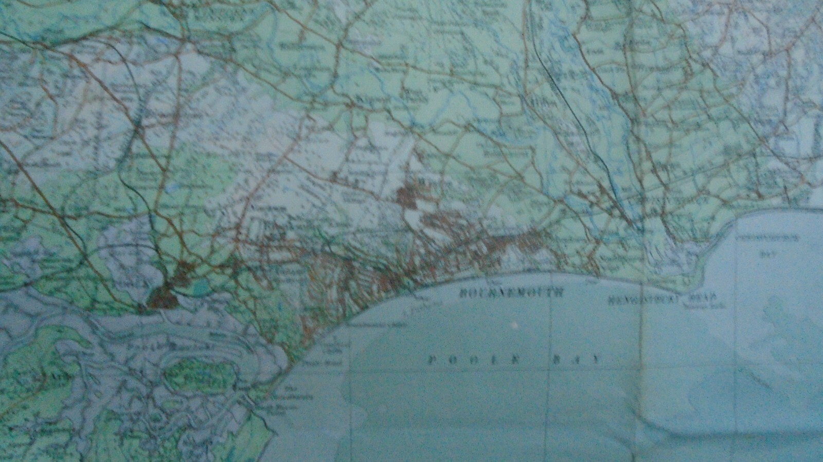 0.5″ 1911 OS Map Southampton Gosport Salisbury Ryde Shanklin Godshill Brownsea