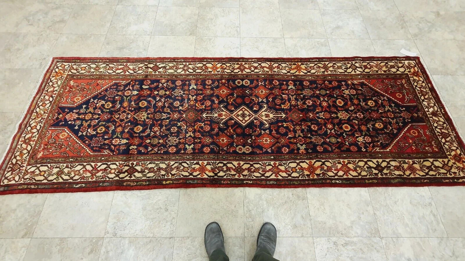 Fine Vintage 1930-1940’s Wool Pile Vgy Dyes High-Karabahk Runner 3’8″ x 10’6″