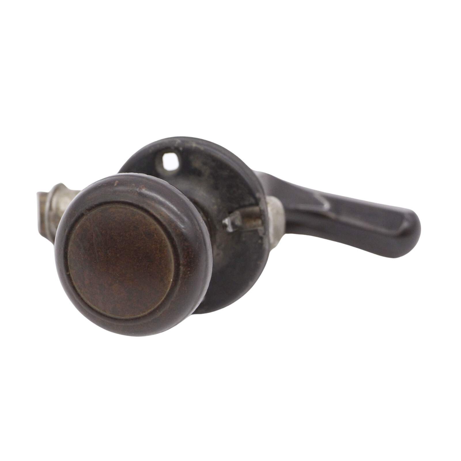 Dark Brown Plastic Door Knob & Lever Passage Door Set