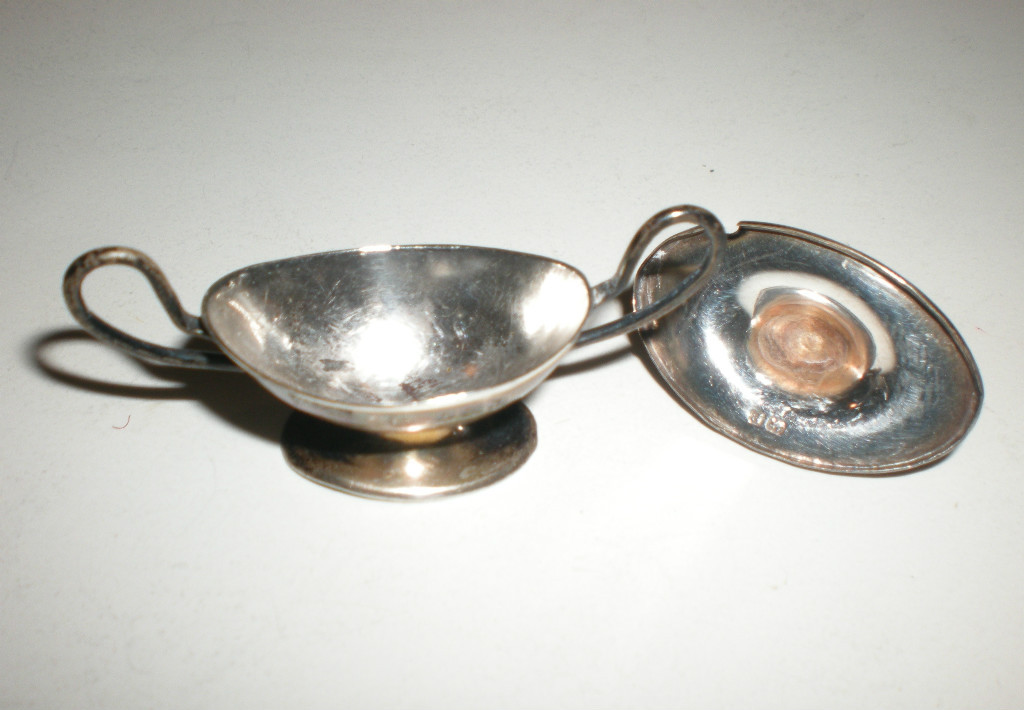 Antique Miniature Sterling Silver Covered Tureen England Barker Brothers Mini Sm