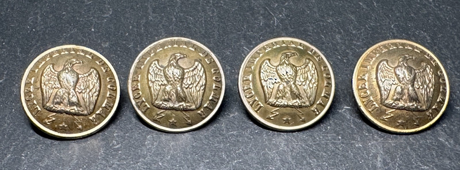 FOUR 1856-1919 ERA LYCEE IMPERIAL DE COLMAR FRANCE (BARTHOLDI) 21mm BUTTONS H694
