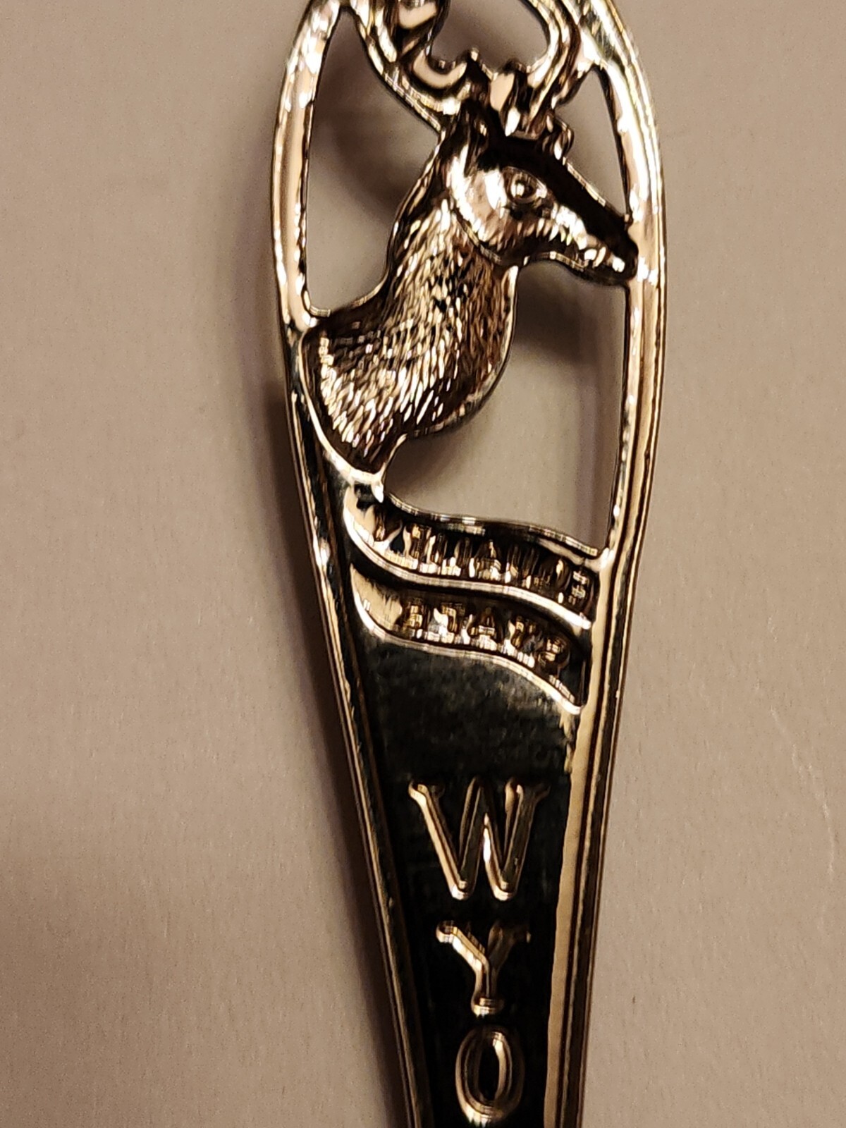 🇺🇸❤️💥 Vintage SILVER Spoon U.S.A. STATES WYOMING EQUALITY STATE DIE CUT MINT