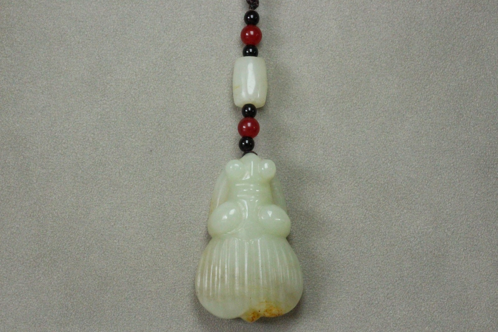Chinese Antique Jade Cicada AmuletPendant Old Hetian Jade Carved Figurine