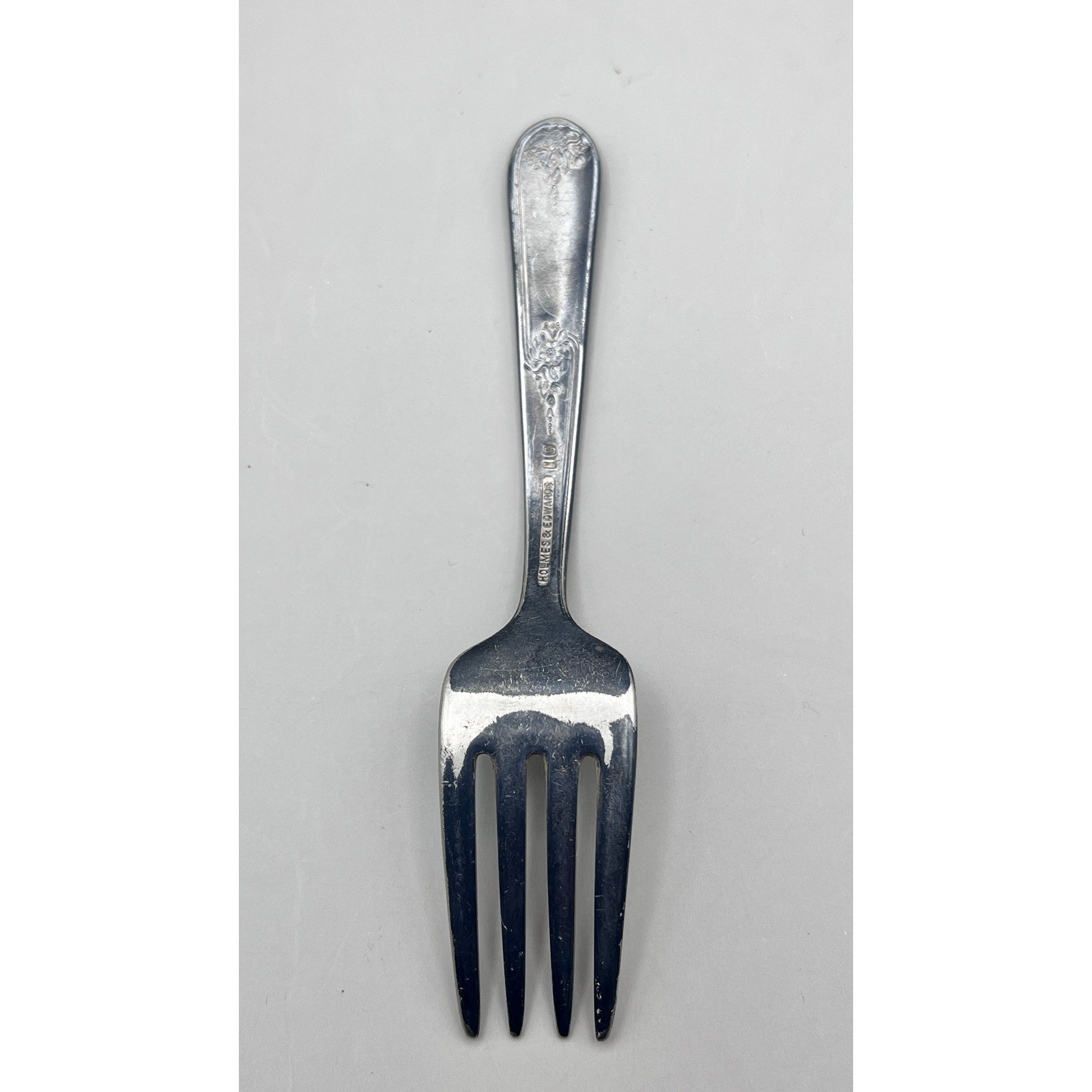 Holmes & Edwards Lovely Pattern Silverplate Youth Baby Fork Vtg 1937 IS 4.25″