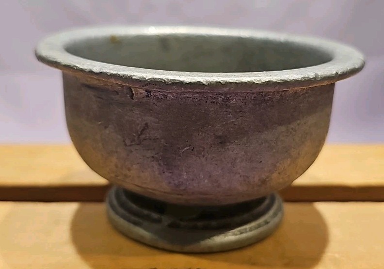 Antique Vintage Pewer Sugar Bowl/Dessert Bowl? No Makers Mark