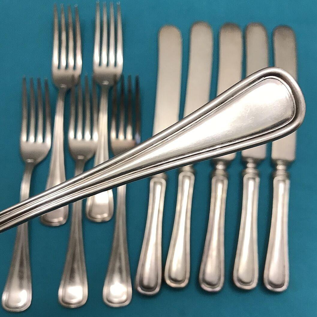 11 Pc 1910 COLUMBIA / REGIS Silverplated FORKS & KNIVES by Wm A Rogers No Mono