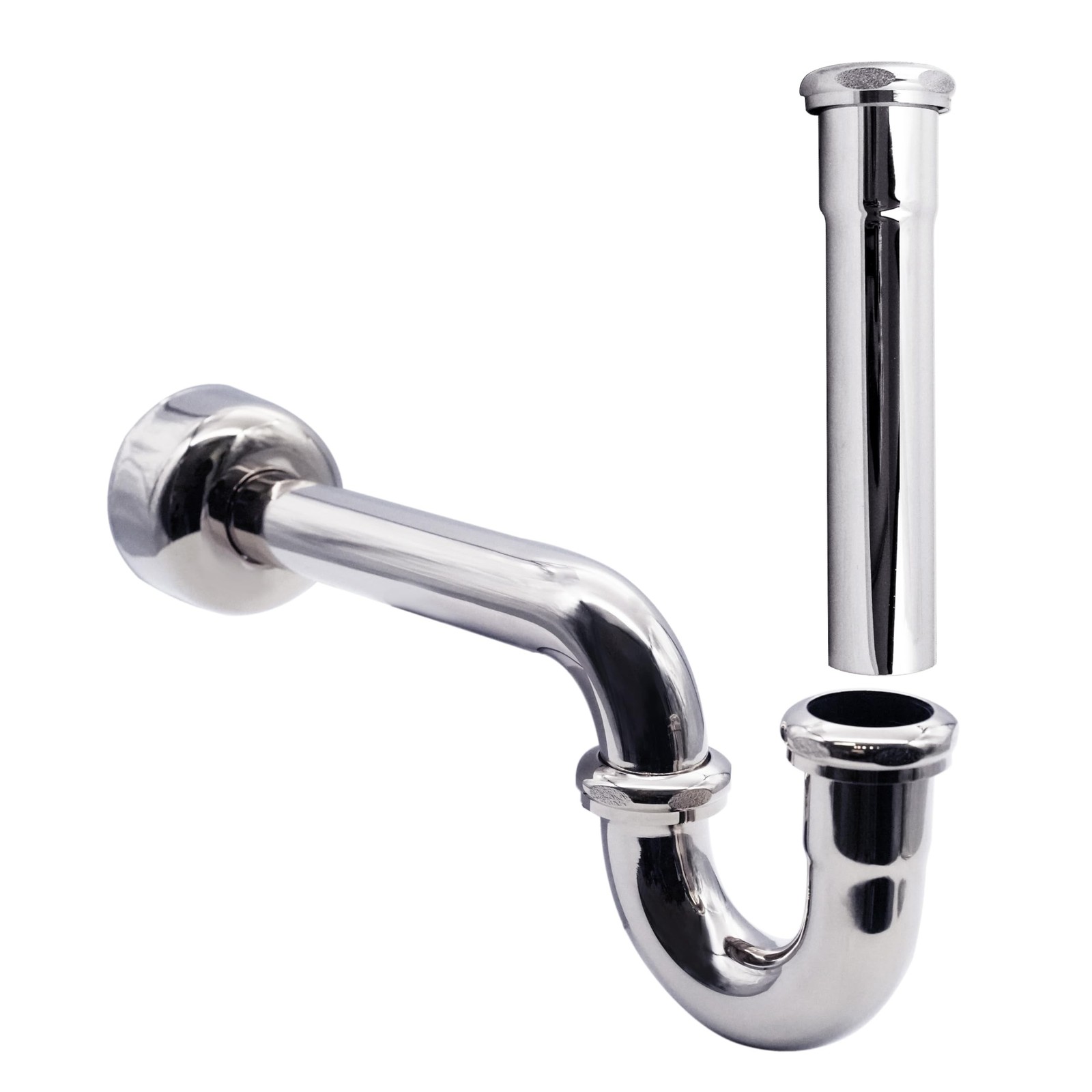 Westbrass CO400-8-26 1-1/2″ Brass Bathroom Sink P-Trap with 8″ Slip Joint Ext…