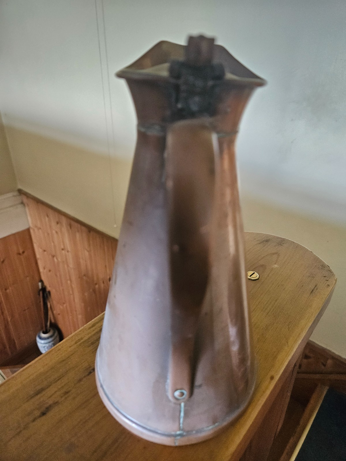 art nouveau Joseph Sanky & Son copper jug 1 1/2 pint