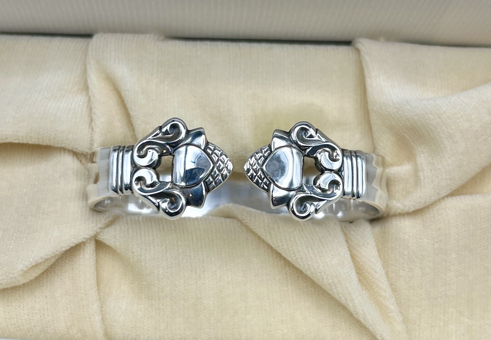 Georg Jensen Sterling Silver Napkin Ring – Open Acorn Designed 1915 Johan Rohde