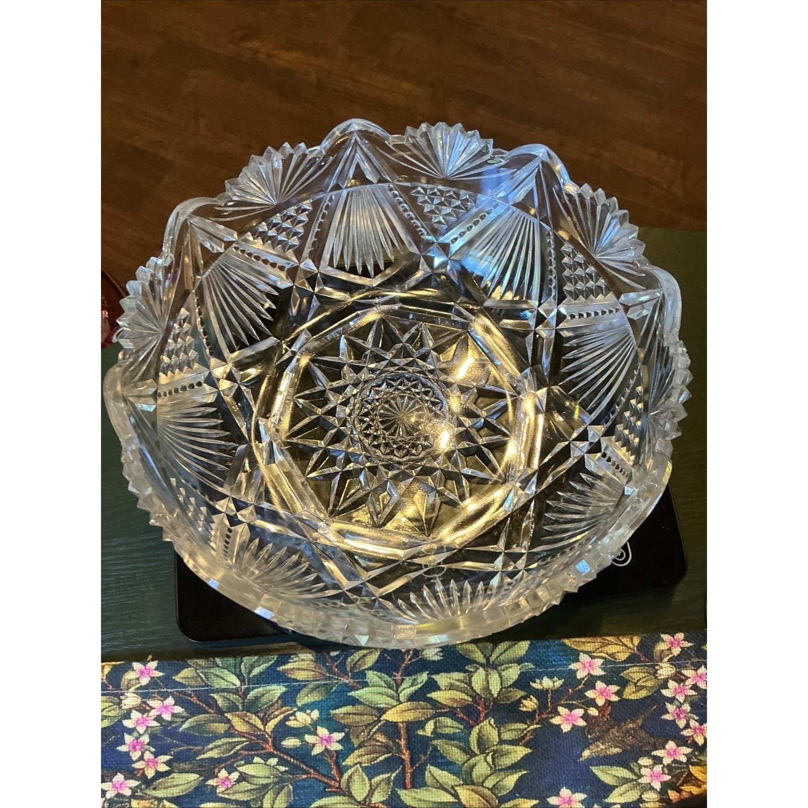 Antique McKee Glass Napoleon EAPG Cut Glass 10″ Bowl