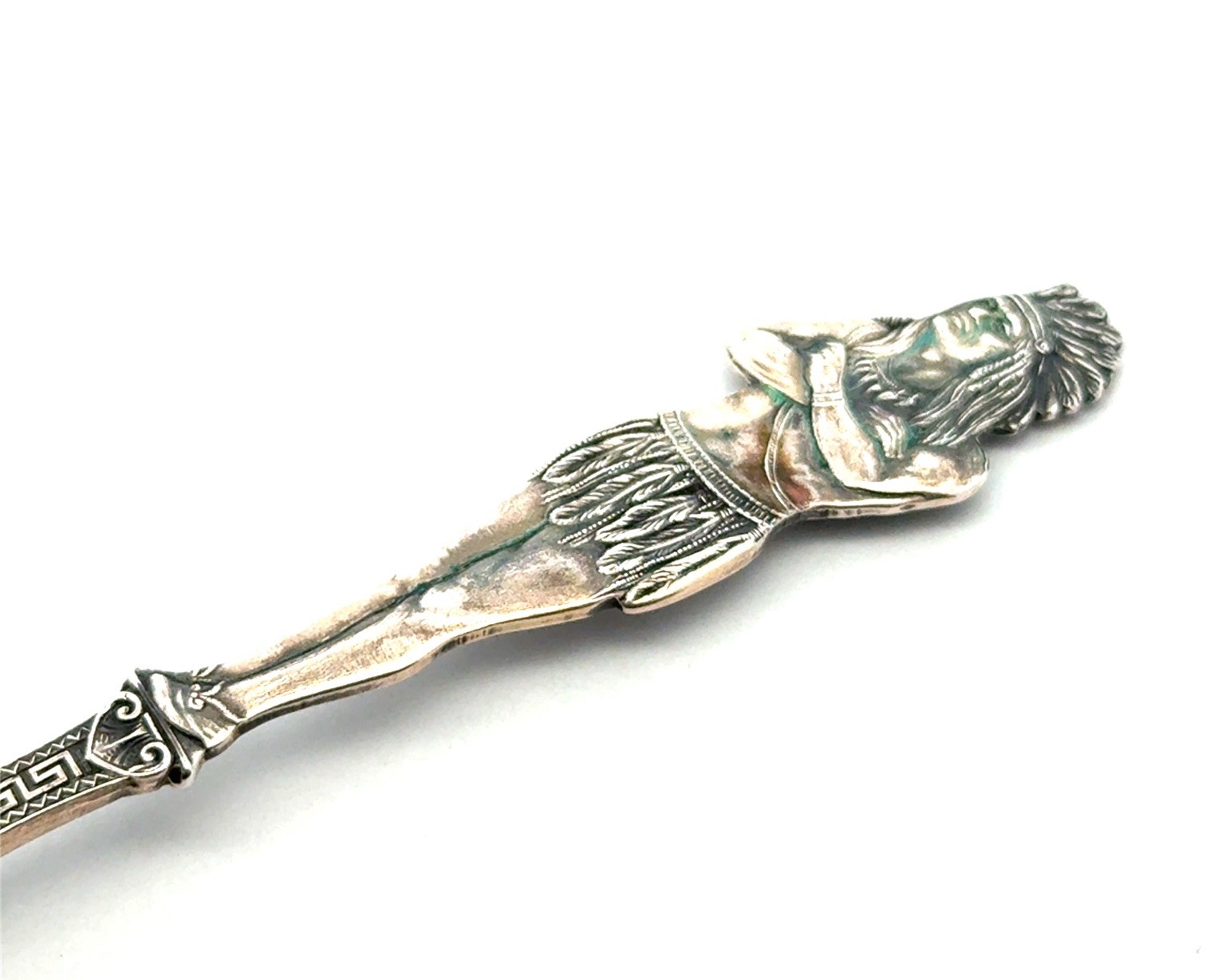 .925 Sterling Silver Full Figure Native American Souvenir Spoon, 18.7g