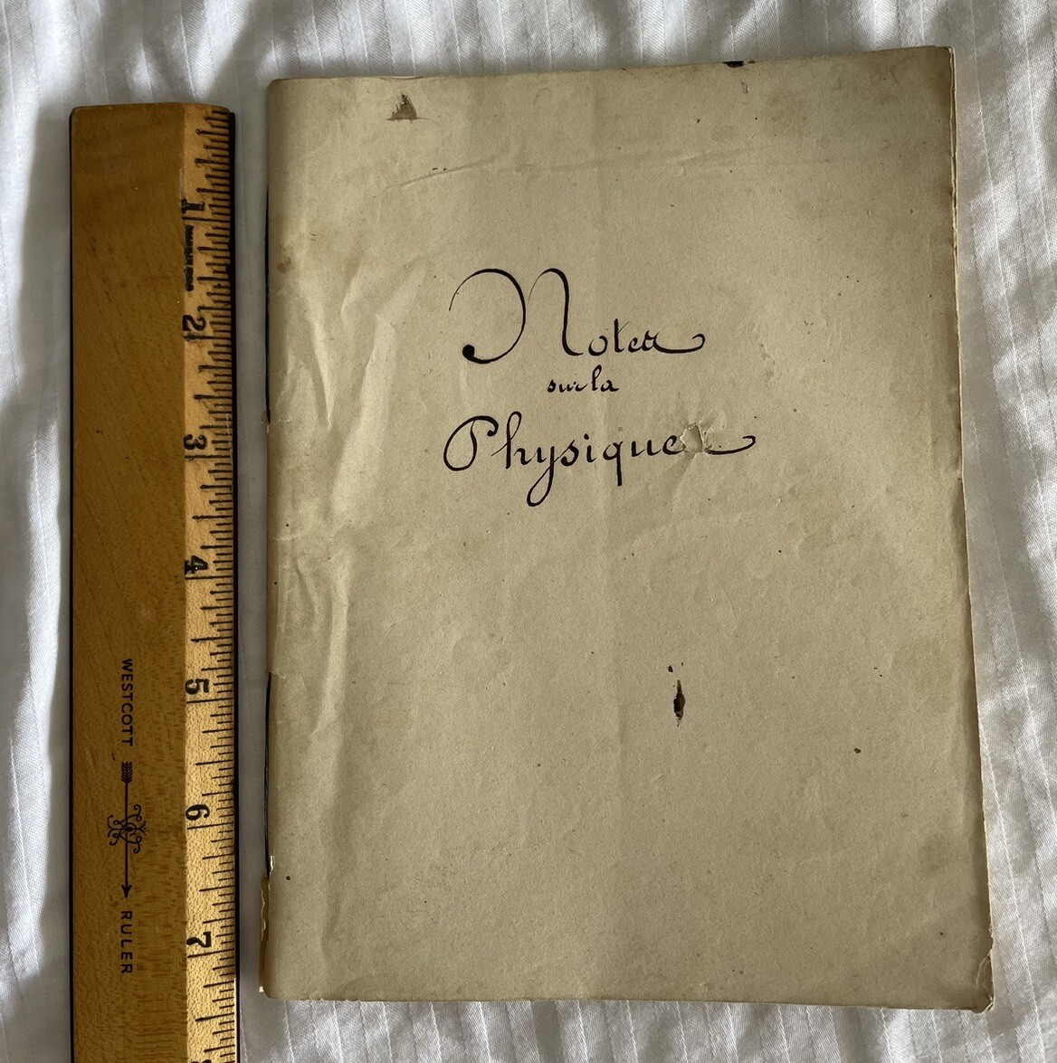 Physics Antique French Handwritten Manuscript Meteorologie