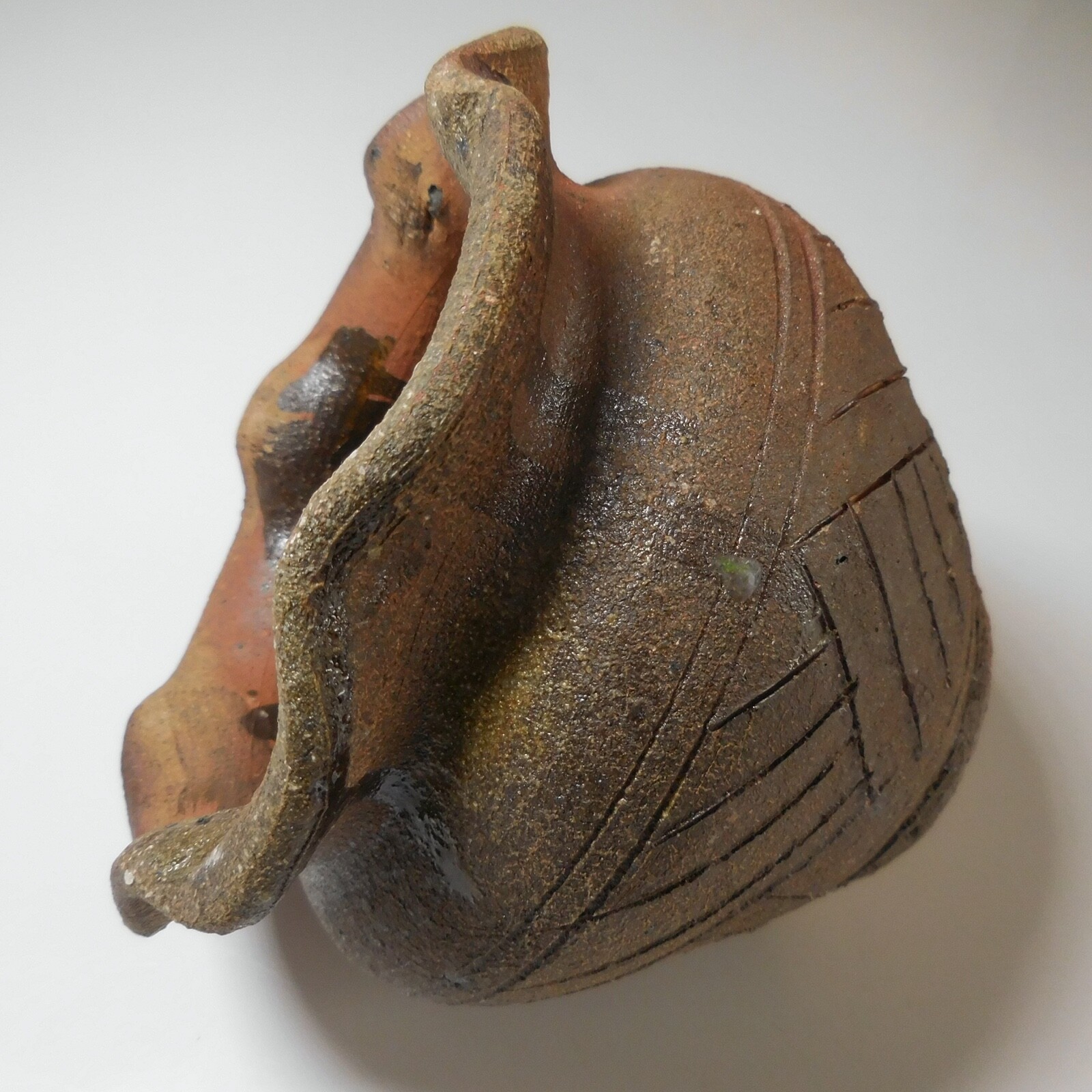 Vintage Handmade Ceramic Terracotta Stoneware Pottery Container Art Deco N5058